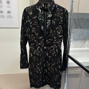 Elegant Black Lace Dress